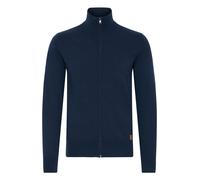Strickjacke BLEND "BHFippo", Herren, Gr. XXL, marineblaus, Feinstrick, 70% Baumwolle (Recycled), 30% Polyester (Recycled), unifarben, normal normal, hoch geschlossener Ausschnitt, Rippstrickbündchen, 