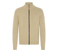 Strickjacke BLEND "Trainingsjacke BHMFINDUS", Herren, Gr. L, beige (crockery), Obermaterial: 70% Baumwolle CO recyc.. 30% Polyester Pol. recyc.., Strickjacken Strickjacke (99206260-L) crockery