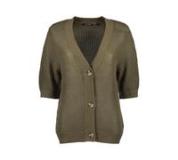 Strickjacke BLUE SEVEN "Blue Seven Strickjacke kurzarm", Damen, Gr. 48, 7750, tee, 50% Polyacryl, 50% Baumwolle, Basic, regular fit, V-Ausschnitt, Strickjacken Strickjacke (48895820-48) 7750, tee