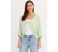 Strickjacke BONPRIX, Damen, Gr. 36/38 (S), hellschilf, Feinstrick, Obermaterial: 100% Baumwolle, unifarben, oversize Po-bedeckend, V-Ausschnitt, Fledermausärmel, Strickjacken Strickjacke, Oversize-Pas
