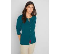 Feinstrickjacke mit recycelter Baumwolle 40/42 (M)