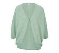 Strickjacke BONPRIX, Damen, Gr. 40/42 (M), hellschilf, Feinstrick, Obermaterial: 100% Baumwolle, unifarben, oversize Po-bedeckend, V-Ausschnitt, Fledermausärmel, Strickjacken Strickjacke, Oversize-Pas