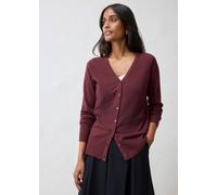 Strickjacke BONPRIX, Damen, Gr. 40/42 (M), kakaobraun, Obermaterial: 50% Baumwolle, 50% Wolle, regular fit, Strickjacken Strickjacke, kuschelige Premium-Feinstrickjacke, Regular Fit, Langarm (71559954