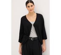 Strickjacke BONPRIX, Damen, Gr. 52/54 (XXL), schwarz, Feinstrick, Obermaterial: 100% Baumwolle, unifarben, oversize Po-bedeckend, V-Ausschnitt, Fledermausärmel, Strickjacken Strickjacke, Oversize-Pass