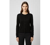 Strickjacke BOSS ORANGE "Fiaffizza Premium Damenmode", Damen, Gr. XS, schwarz 001, Feinstrick, Obermaterial: 60% Viskose, 35% Polyacryl, 5% Kaschmir, unifarben, Rundhals, Rippbündchen, Strickjacken St