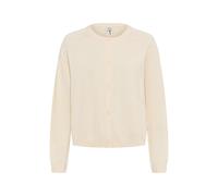 Strickjacke BRAX "Style ANN", Damen, Gr. 34, ecru, Strick, 100% Baumwolle, Rundhals, Strickjacken Strickjacke (12958159-34) ecru