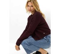 Strickjacke BRAX "Style ANN", Damen, Gr. 36, dunkellila, Strick, 100% Baumwolle, Rundhals, Strickjacken Strickjacke (69042650-36) dunkellila