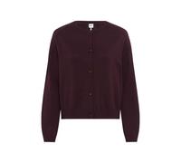 Strickjacke BRAX "Style ANN", Damen, Gr. 46, dunkellila, Strick, 100% Baumwolle, Rundhals, Strickjacken Strickjacke (69042650-46) dunkellila