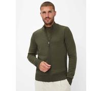 Strickjacke BRAX "Style JAKE", Herren, Gr. 4XL, dunkelgrün, Strick, 44% Baumwolle, 29% Polyacryl, 27% Wolle, Strickjacken Strickjacke (51810204-4XL) dunkelgrün