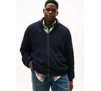 Strickjacke "BT-RWB RIB ZIP THROUGHB", Herren, Gr. 5XL, desert sky, Strick, Obermaterial: 100% Baumwolle, TOMMY HILFIGER BIG & TALL, normal normal, Rippbündchen, Strickjacken Strickjacke, Große Größen