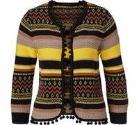 Strickjacke CREATION L, Damen, Gr. 40, bunt (bunt, gemustert), 50% Baumwolle, 49% Polyacryl, 1% metallisierte Fasern, gemustert, figurumspielend, Strickjacken Strickjacke (657141-40) bunt, gemustert
