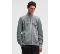 Strickjacke CAMP DAVID, Herren, Gr. S, schwarz stone, Material: 100% Baumwolle, bedruckt, regular fit normal, hoch geschlossener Ausschnitt, eingesetzt Rippbündchen, Strickjacken Strickjacke, mit Reiß