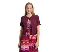 Strickjacke CARTOON "Damen Shirtjacke kurzarm", Damen, Gr. 34, lila (lila, lila), Obermaterial: 76% Baumwolle, 15% Polyester, 9% Polyester metallisiert., figurumspielend normal, Rundhals, Strickjacken