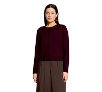 Strickjacke CARTOON "Damen mit Rundhalsausschnitt", Damen, Gr. 38, lila (schwarz dahlia), Obermaterial: 55% Viskose, 30% Polyester, 15% Polyamid, normal normal, Rundhals, Strickjacken Strickjacke (220
