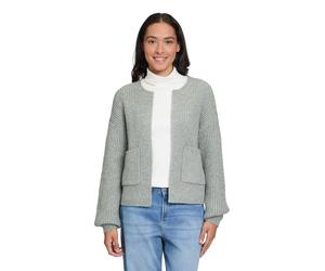 Strickjacke CARTOON "Damen mit Taschen", Damen, Gr. 34, jadeite, Obermaterial: 62% Polyester, 25% Polyacryl, 6% Polyester, 4% Wolle, 3% Polyamid, oversize normal, Rundhals, Strickjacken Strickjacke (3