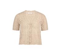 Strickjacke CARTOON "Damen mit V-Ausschnitt", Damen, Gr. 34, safari beige, Obermaterial: 79% Baumwolle, 21% Polyamid, normal normal, V-Ausschnitt, Strickjacken Strickjacke (61204263-34) safari beige