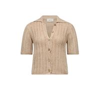 Strickjacke CARTOON "Strick, Damen mit Knopfleiste", Damen, Gr. 34, pearl vanila, Obermaterial: 75% Baumwolle, 20% Polyester, 2% Viskose, 2% Polyacryl, 1% Polyamid, normal normal, Strickjacken Strickj