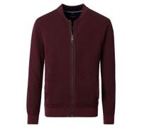 Casa Moda Strickjacke Zip Structure Bordeaux Rot Größe 3XL