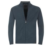 Strickjacke CASAMODA "CASAMODA Strickjacke uni", Herren, Gr. 4XL, blau (graues dunkelblau), 100% Baumwolle, Strickjacken Strickjacke (91192611-4XL) graues dunkelblau