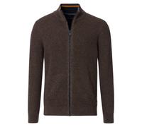 Strickjacke CASAMODA "CASAMODA Strickjacke uni", Herren, Gr. 5XL, braun, 60% Baumwolle, 40% Polyacryl, Strickjacken Strickjacke (43304938-5XL) braun