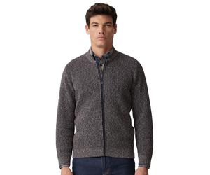 Strickjacke CASAMODA "CASAMODA Strickjacke uni", Herren, Gr. 5XL, braun, 97% Baumwolle, 3% Polyamid, Strickjacken Strickjacke (81785861-5XL) braun