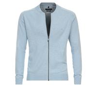 Strickjacke CASAMODA "CASAMODA Strickjacke uni", Herren, Gr. L, blau (helles himmelblau), 100% Baumwolle, Strickjacken Strickjacke (42026120-L) helles himmelblau