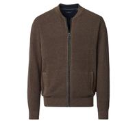Strickjacke CASAMODA "CASAMODA Strickjacke uni", Herren, Gr. L, braun (hellbraun), 100% Baumwolle, Strickjacken Strickjacke (86766744-L) hellbraun