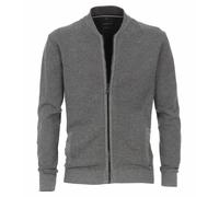 Strickjacke CASAMODA "CASAMODA Strickjacke uni", Herren, Gr. L, grau, 90% Baumwolle, 10% Polyamid, Strickjacken Strickjacke (41944428-L) grau
