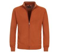 Strickjacke CASAMODA "CASAMODA Strickjacke uni", Herren, Gr. M, orange, 100% Baumwolle, Strickjacken Strickjacke (72191451-M) orange