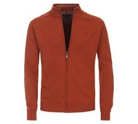 Strickjacke CASAMODA "CASAMODA Strickjacke uni", Herren, Gr. M, orange (dunkelorange), 100% Baumwolle, Strickjacken Strickjacke (91874166-M) dunkelorange