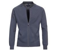 Strickjacke CASAMODA "CASAMODA Strickjacke uni", Herren, Gr. S, blau (graues dunkelblau), 100% Baumwolle, Strickjacken (89792857-S) graues dunkelblau