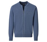 Strickjacke CASAMODA "Strickjacke", Herren, Gr. 3XL, blau (graues dunkelblau), Strick, Obermaterial: 100% Baumwolle, unifarben, regular fit hüftbedeckend, Rundhals, Strickjacken Strickjacke, mit Reißv