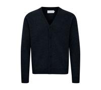 Strickjacke CASUAL FRIDAY "Strickjacke CFKarl", Herren, Gr. 3XL, schwarz (anthrazit schwarz), Obermaterial: 80% Lammfell LF. 20% Polyamid PA., Strickjacken Strickjacke (10807818-XXXL) anthrazit schwar