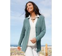 Strickjacke CASUAL LOOKS, Damen, Gr. 36, grün (jade), 50% Baumwolle, 50% Polyacryl, unifarben, Strickjacken Strickjacke (50856751-36) jade