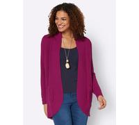 Strickjacke CASUAL LOOKS, Damen, Gr. 36, pink (magenta), 50% Baumwolle, 50% Polyacryl, unifarben, Strickjacken Strickjacke (70023665-36) magenta