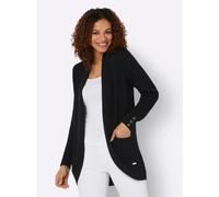 Strickjacke CASUAL LOOKS, Damen, Gr. 36, schwarz, 50% Baumwolle, 50% Polyacryl, unifarben, Strickjacken Strickjacke (93849506-36) schwarz