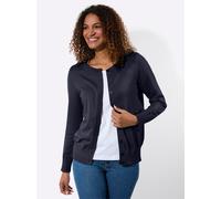 Strickjacke CASUAL LOOKS, Damen, Gr. 40, blau (marine), 100% Baumwolle, unifarben, Strickjacken Strickjacke (99796905-40) marine
