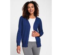 Strickjacke CASUAL LOOKS, Damen, Gr. 40, blau (royalblau), 100% Baumwolle, unifarben, Strickjacken Strickjacke (97298621-40) royalblau