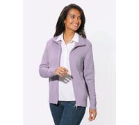Strickjacke CASUAL LOOKS, Damen, Gr. 42, lila (flieder), 50% Baumwolle, 50% Polyacryl, unifarben, figurumspielend, Strickjacken Strickjacke (84970722-42) flieder