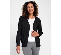 Strickjacke CASUAL LOOKS, Damen, Gr. 42, schwarz, 100% Baumwolle, unifarben, Strickjacken Strickjacke (12720564-42) schwarz