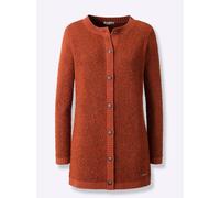 Strickjacke CASUAL LOOKS, Damen, Gr. 50, rot (rostrot), 83% Polyacryl, 17% Polyester, meliert, unifarben, Strickjacken Strickjacke (25486346-50) rostrot