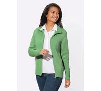 Strickjacke CASUAL LOOKS, Damen, Gr. 54, grün (apfel), 50% Baumwolle, 50% Polyacryl, unifarben, figurumspielend, Strickjacken Strickjacke (97345821-54) apfel