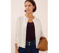 CECIL Damen 2515342 Strickjacke mit Knopfleiste, Oat Milk beige Melange, XS