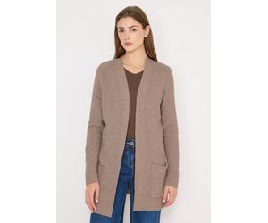 Strickjacke CECIL, Herren, Gr. XS (36), toffee cream melange, Web, 37% Baumwolle, 34% Polyacryl, 26% Polyester, 3% Elasthan, unifarben, comfort fit normal, ohne Ausschnitt, normaler offener Saum, Stri