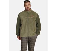 Strickjacke CHARLES COLBY "Outdoor Strickjacke DUKE DEREN", Herren, Gr. XXL, grün (oliv), Obermaterial: 100% Polyester COOLMAX PES(Coolmax)., Strickjacken Strickjacke (97518440-XXL) oliv