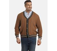 Strickjacke CHARLES COLBY "Strickjacke DUKE STARKS", Herren, Gr. XXXL, braun (cognac), Obermaterial: 50% Baumwolle CO. 50% Polyacryl PAN., unifarben, normal, Strickjacken Strickjacke (41281536-XXXL) c