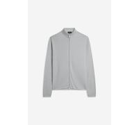 Strickjacke CINQUE "CINUPIO", Herren, Gr. S, grau, Strick, Obermaterial: 50% Baumwolle, 50% Polyacryl, unifarben, slim fit normal, hoch geschlossener Ausschnitt, abgesteppte Kante, Strickjacken Strick