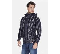 Strickjacke CIPO & BAXX "Jacke", Herren, Gr. XL, blau (dunkelblau), 40% Baumwolle, 40% Polyacryl, 20% Wolle, kariert, Basic, regular fit, Strickjacken Strickjacke, in Regular-Fit, CP161 (30100343-XL) 