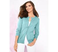 Strickjacke CLASSIC BASICS, Damen, Gr. 38, grün (salbei), 100% Baumwolle, unifarben, figurumspielend, Strickjacken Strickjacke (85671463-38) salbei