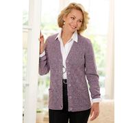 Strickjacke CLASSIC BASICS, Damen, Gr. 38, lila (mauve, meliert), 75% Polyacryl, 20% Polyester, 5% Polyamid, meliert, Strickjacken Strickjacke (74676506-38) mauve, meliert